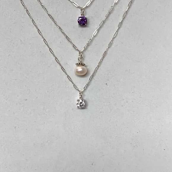 925 Sterling Silver. Three layers. Necklace - Picture 7 of 7